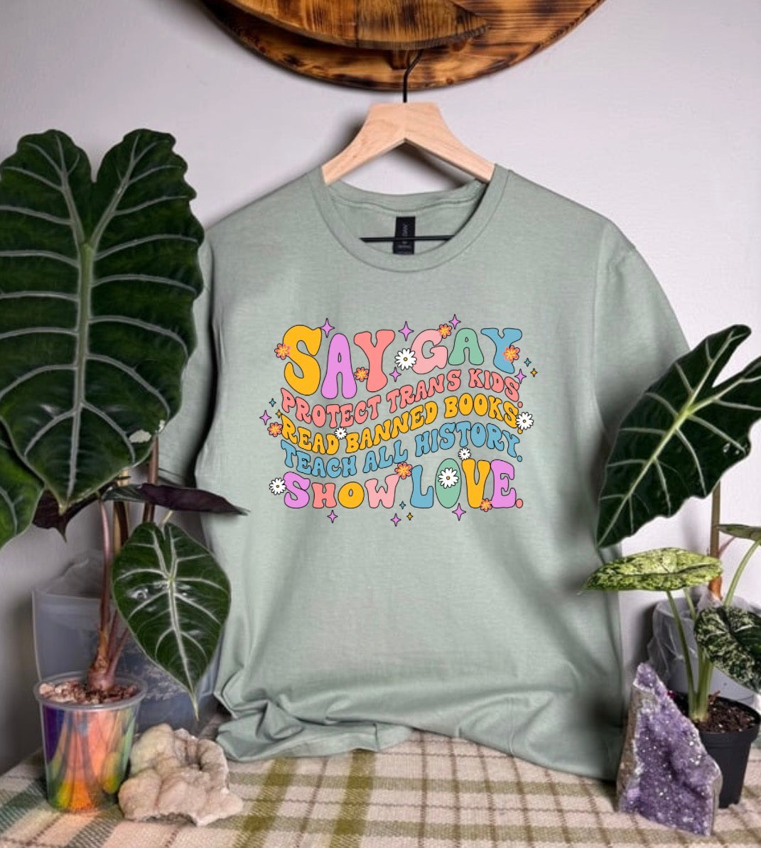Say Gay Gildan Tops