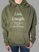 Disrespect Your Surroundings Vintage Wash Hoodie
