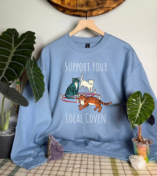 Support Your Local Coven Gildan Tops