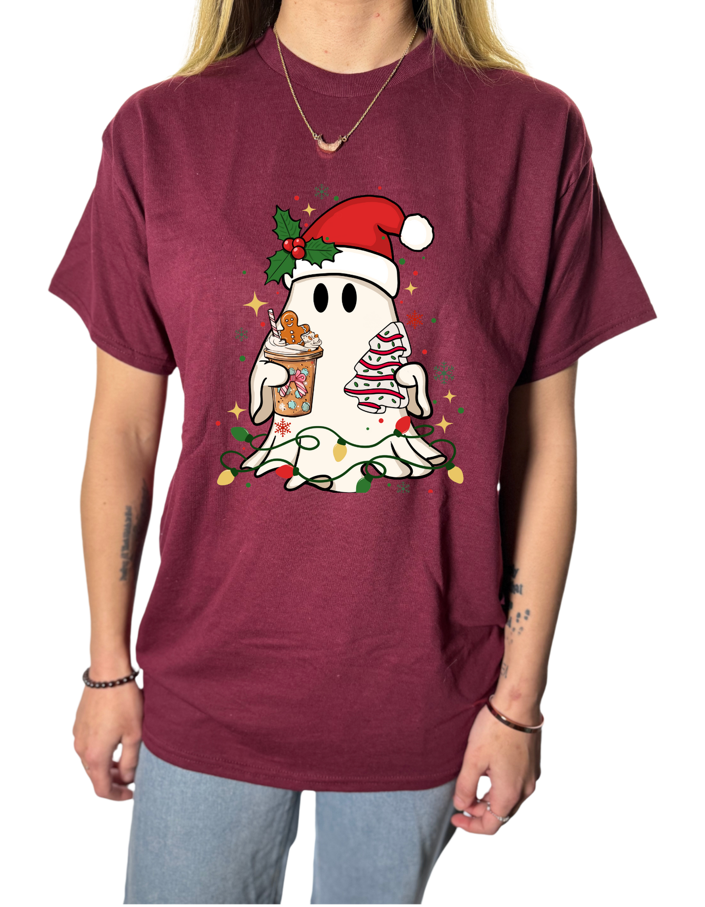 Holiday Ghost Gildan Tops