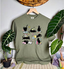 Cats and Books Comfort Colors Tee