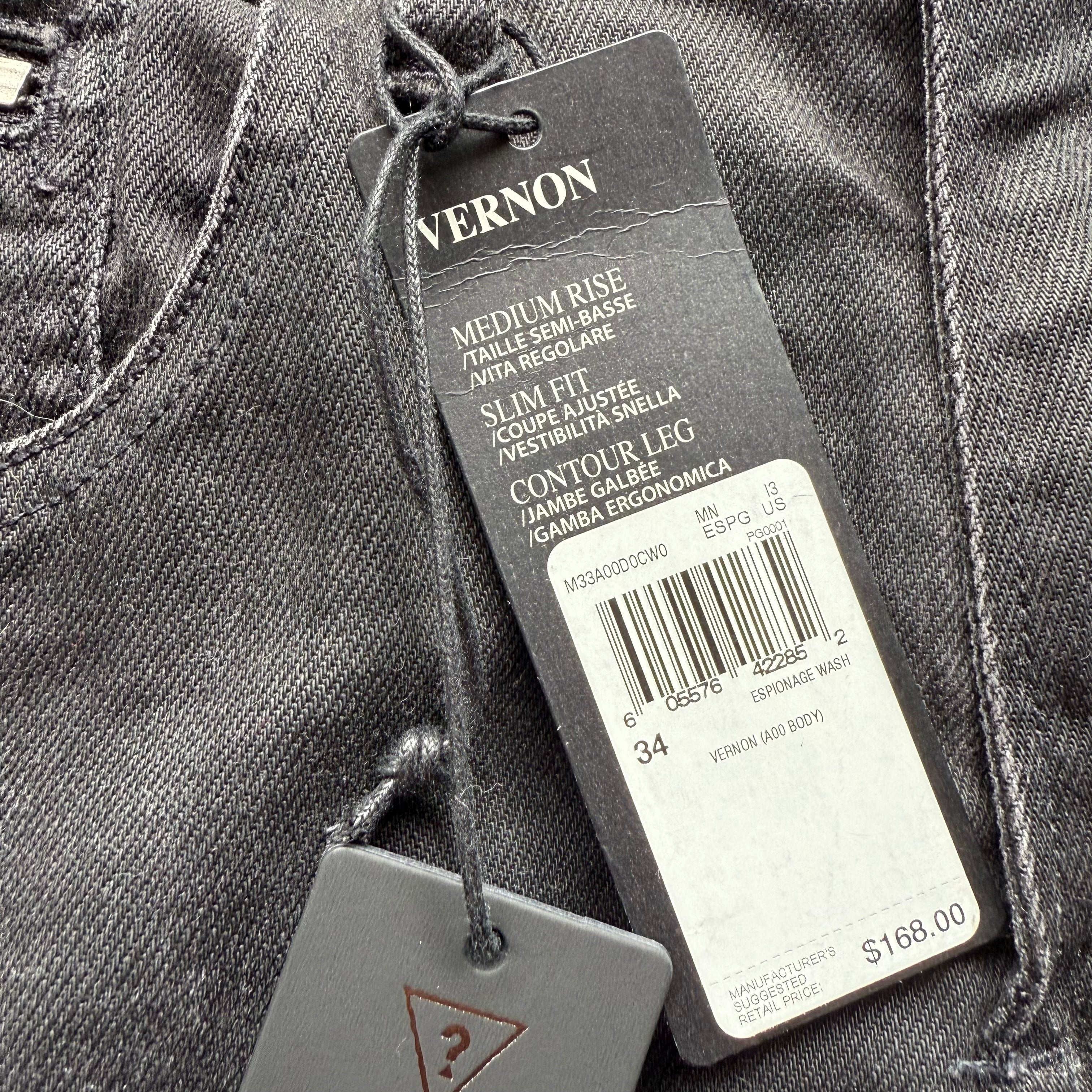 Brand New Vernon Jeans 34 Waist ($168 price tag)