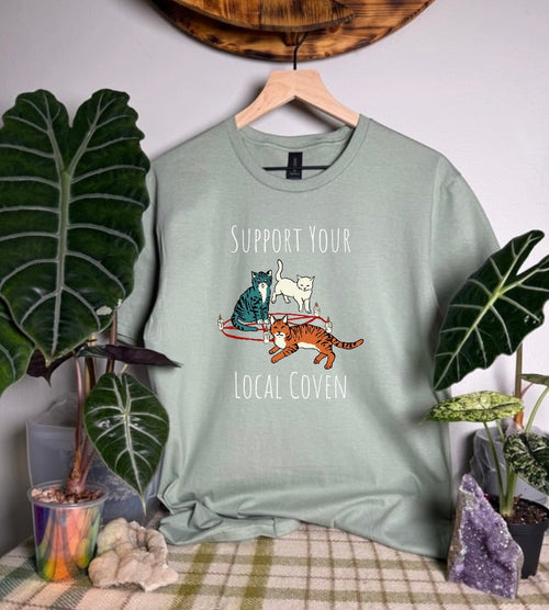 Support Your Local Coven Gildan Tops