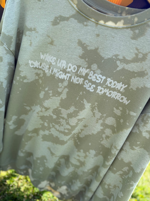 Upthrift MGK & Wiz Bleach Dyed Crewneck Size M/L