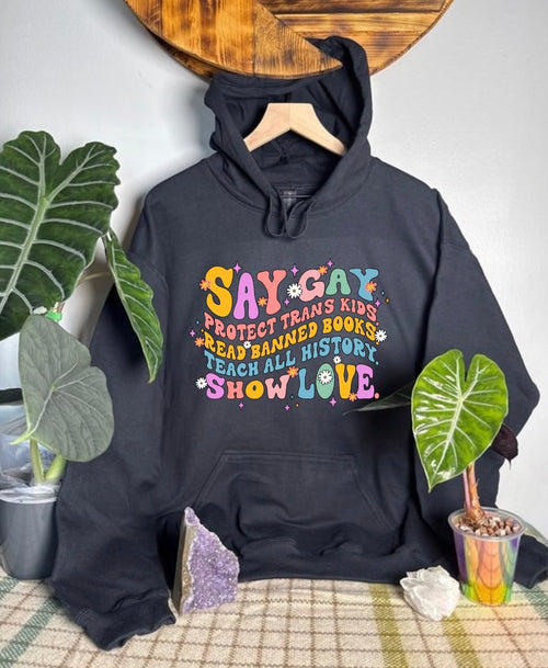 Say Gay Gildan Tops