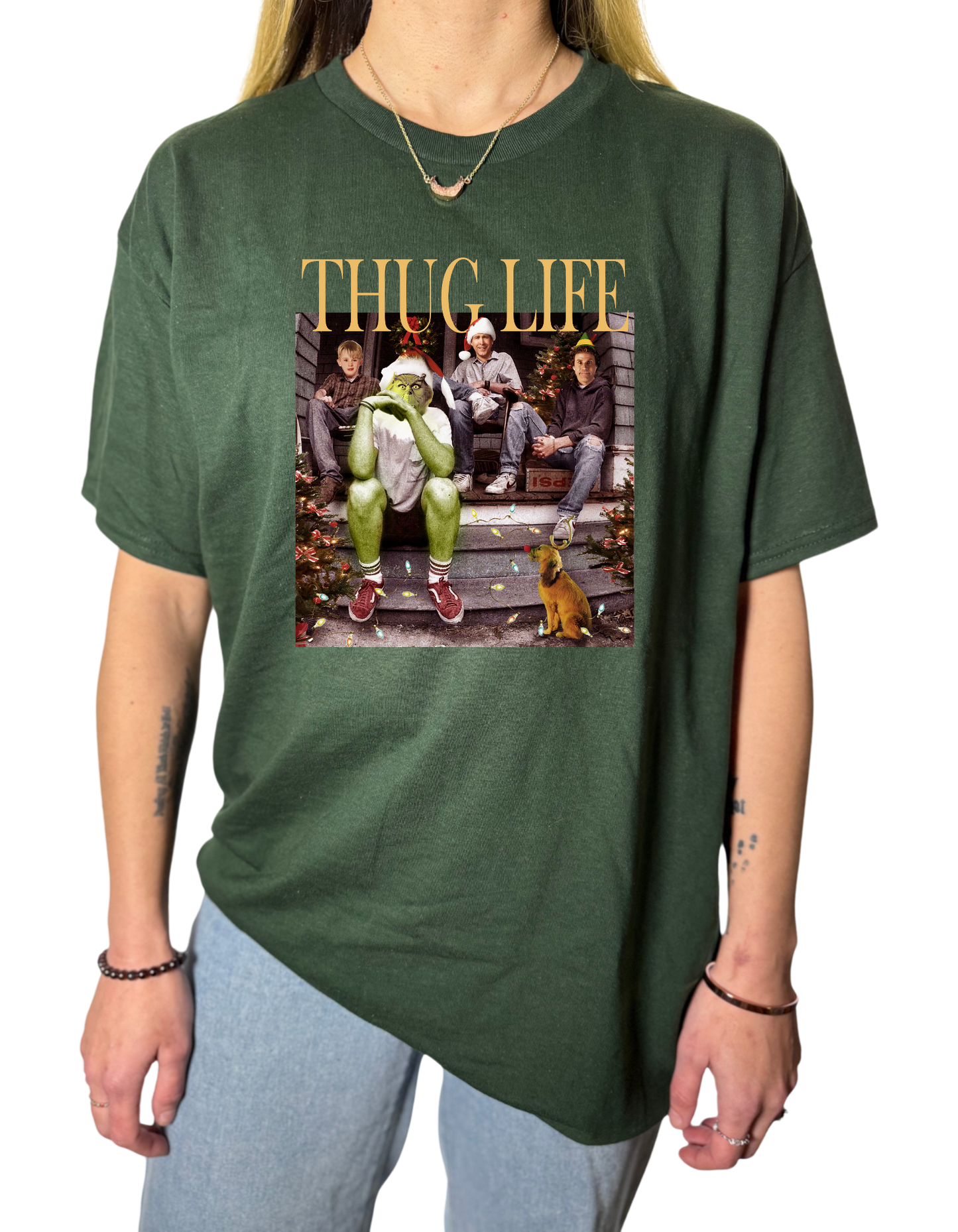 Thug Life Christmas Gildan Tops