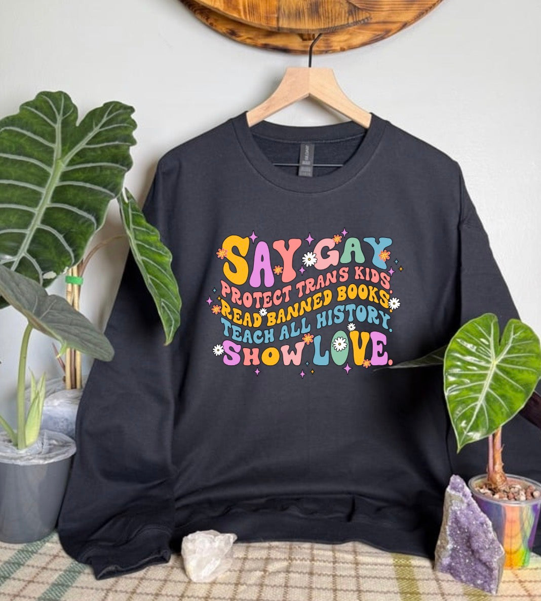 Say Gay Gildan Tops