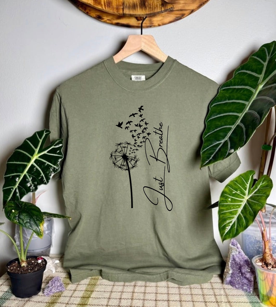 Just Breathe Comfort Colors Tee