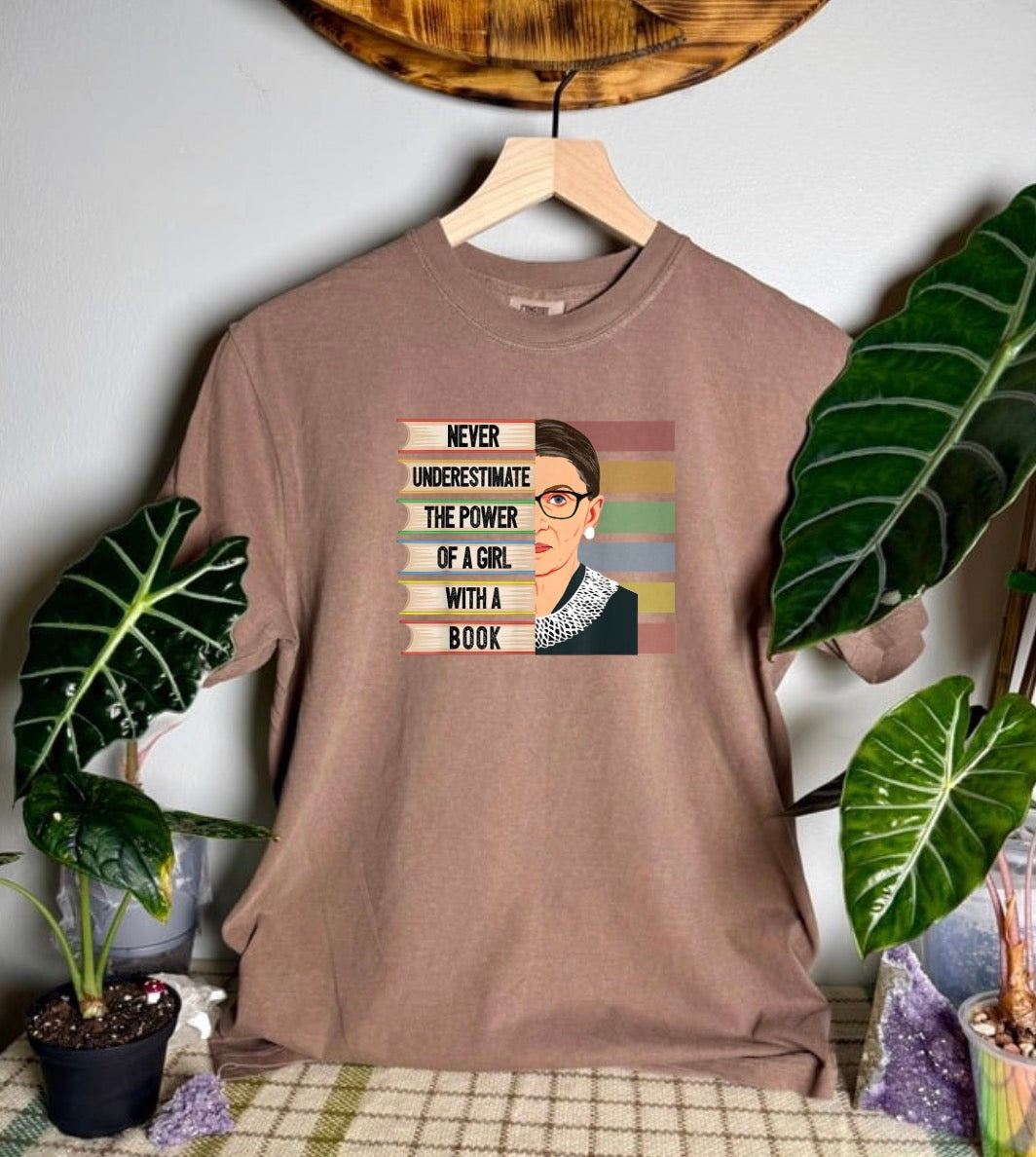 Girl With A Book Comfort Colors Tee