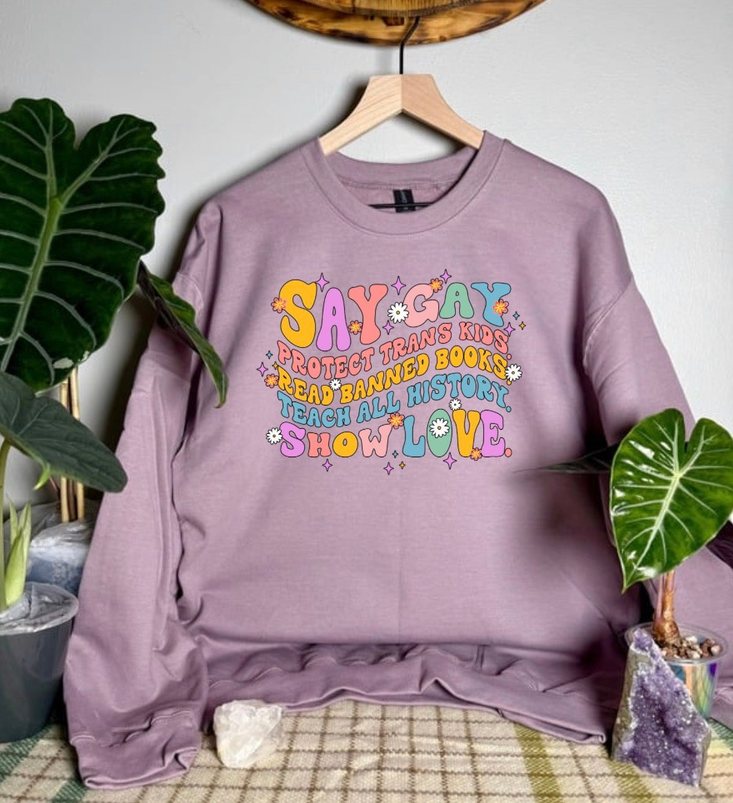 Say Gay Gildan Tops