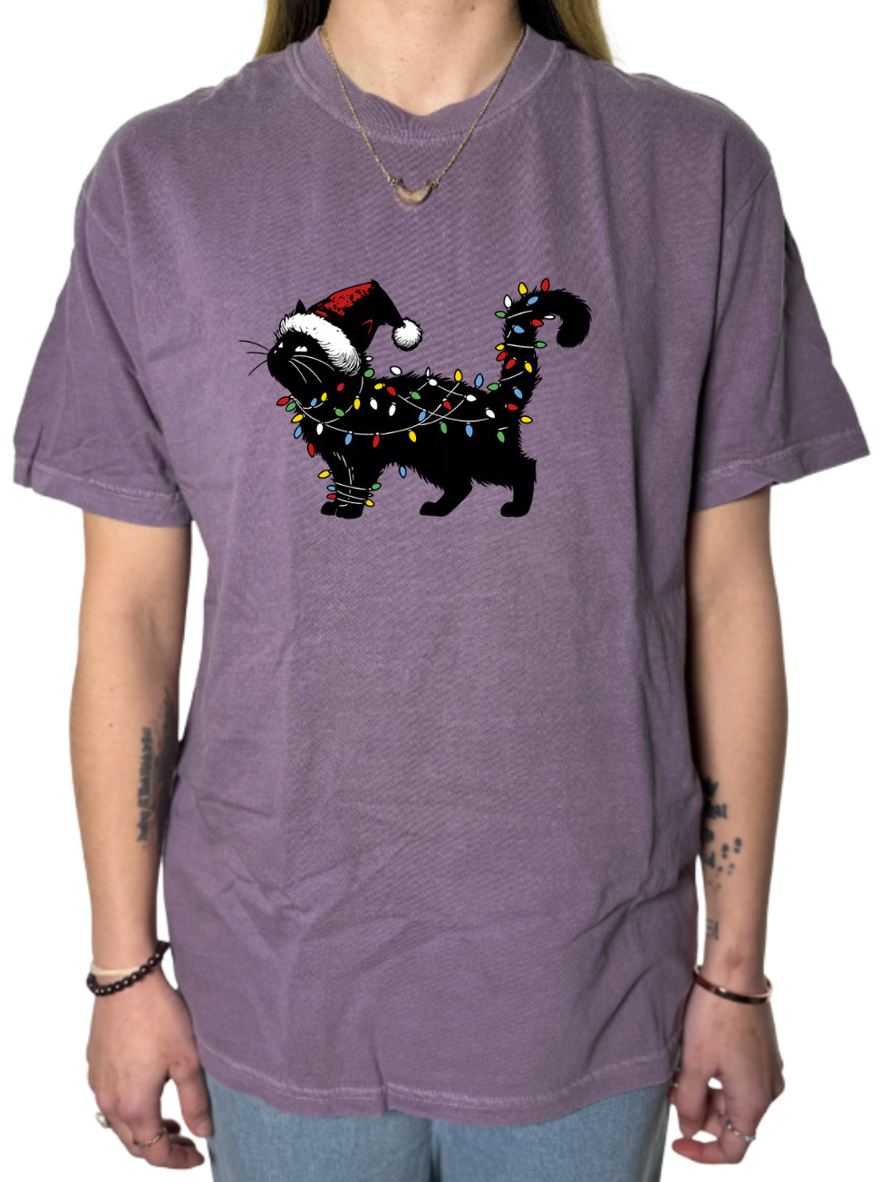 Holiday Cat Comfort Colors Tee