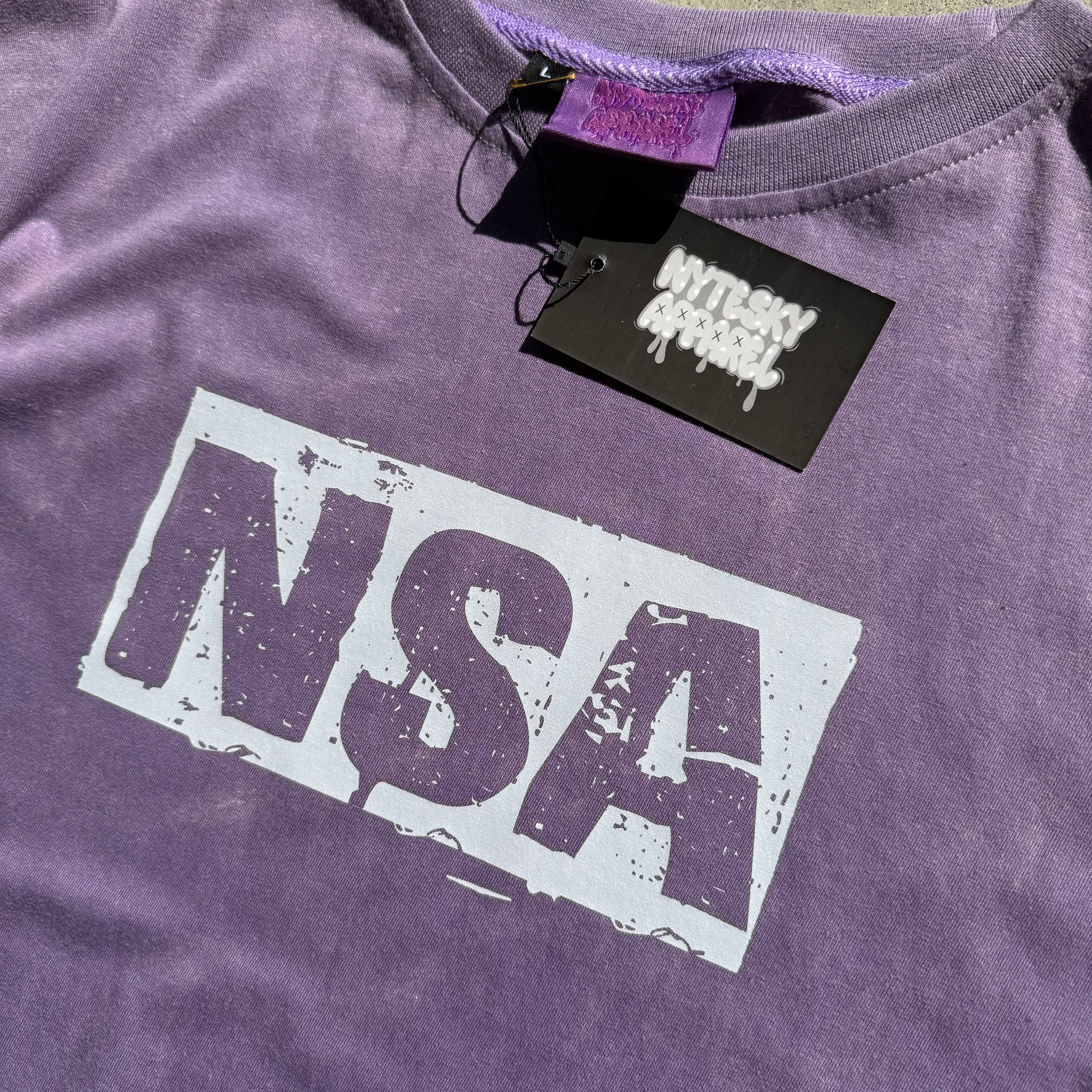Still Learning To Walk On My Own NSA Purple Tee Size L