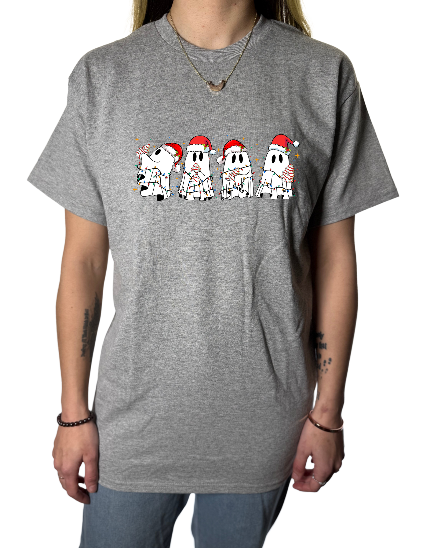 Christmas Cakes & Ghosties Gildan Tops