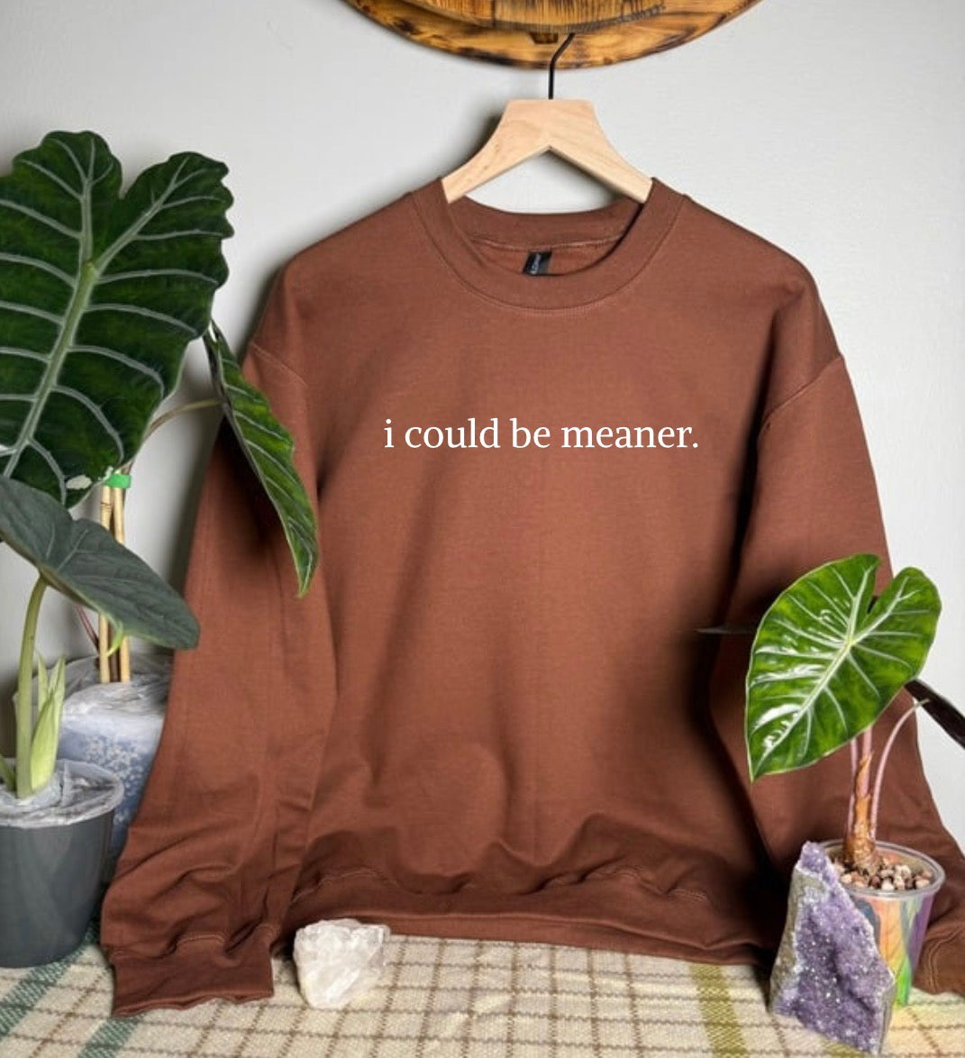 I Could Be Meaner Gildan Tops