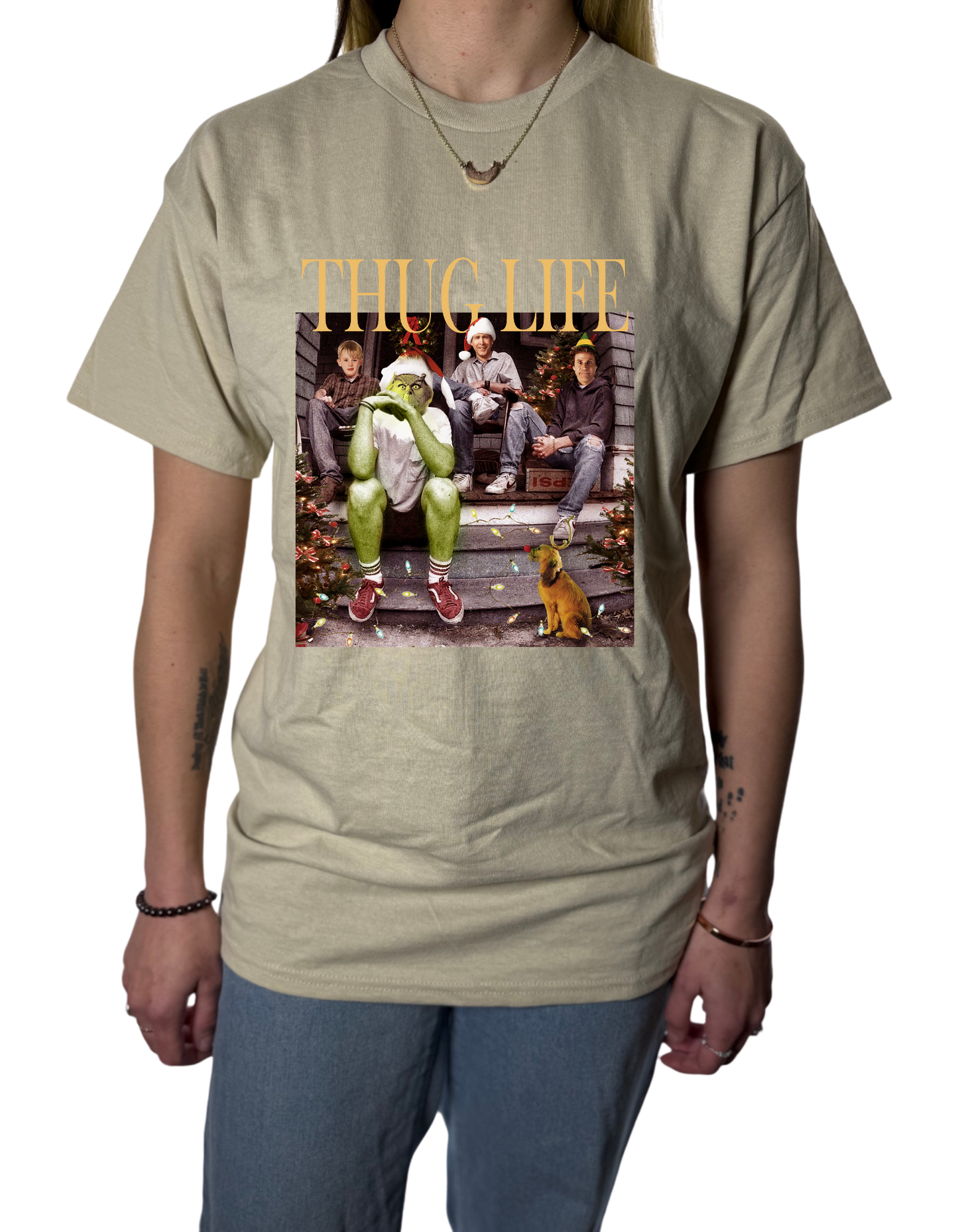 Thug Life Christmas Gildan Tops