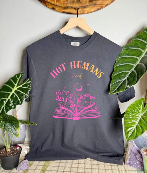 Hot Humans Read Comfort Colors Tee