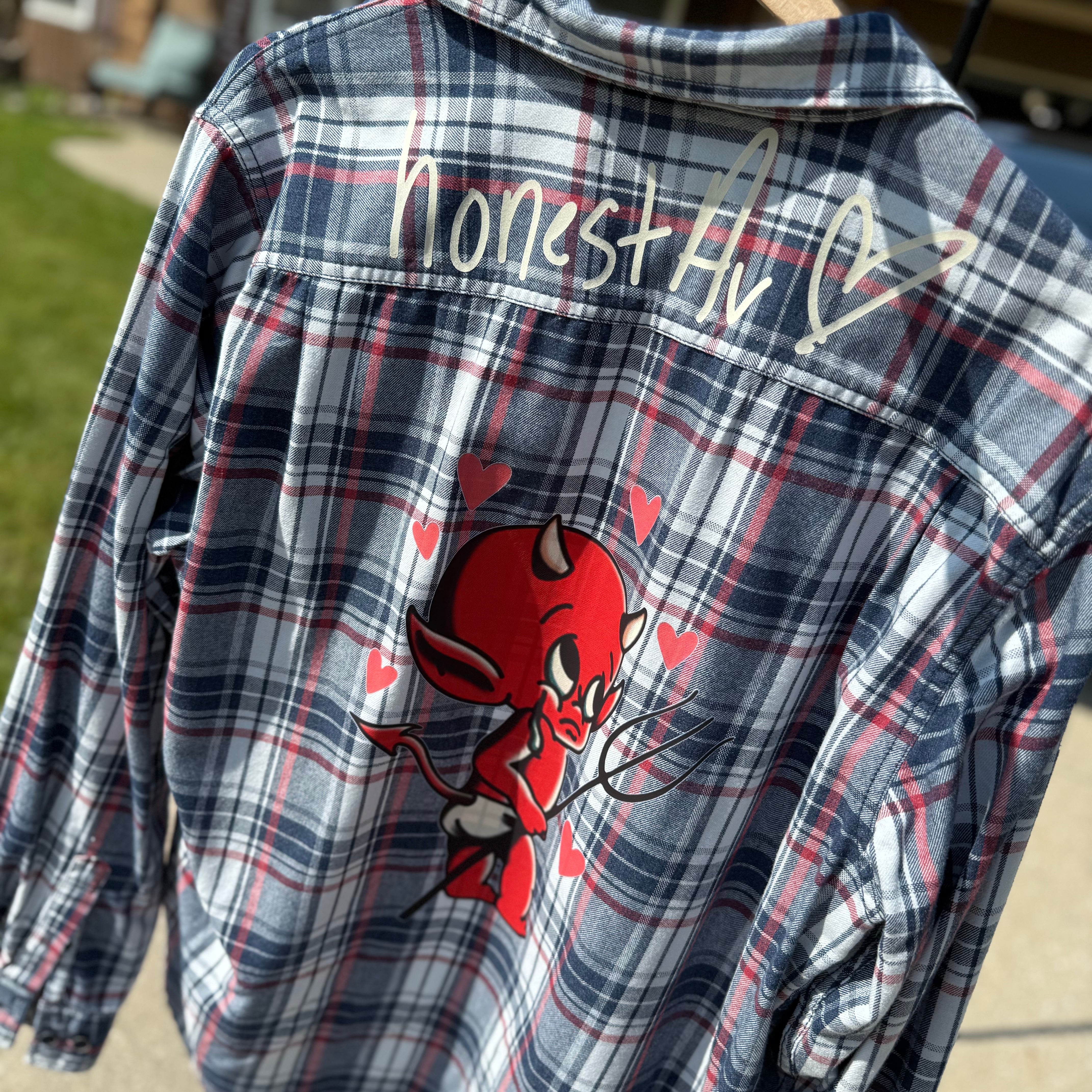 Honestav Devil Upthrift Flannel Size L/XL