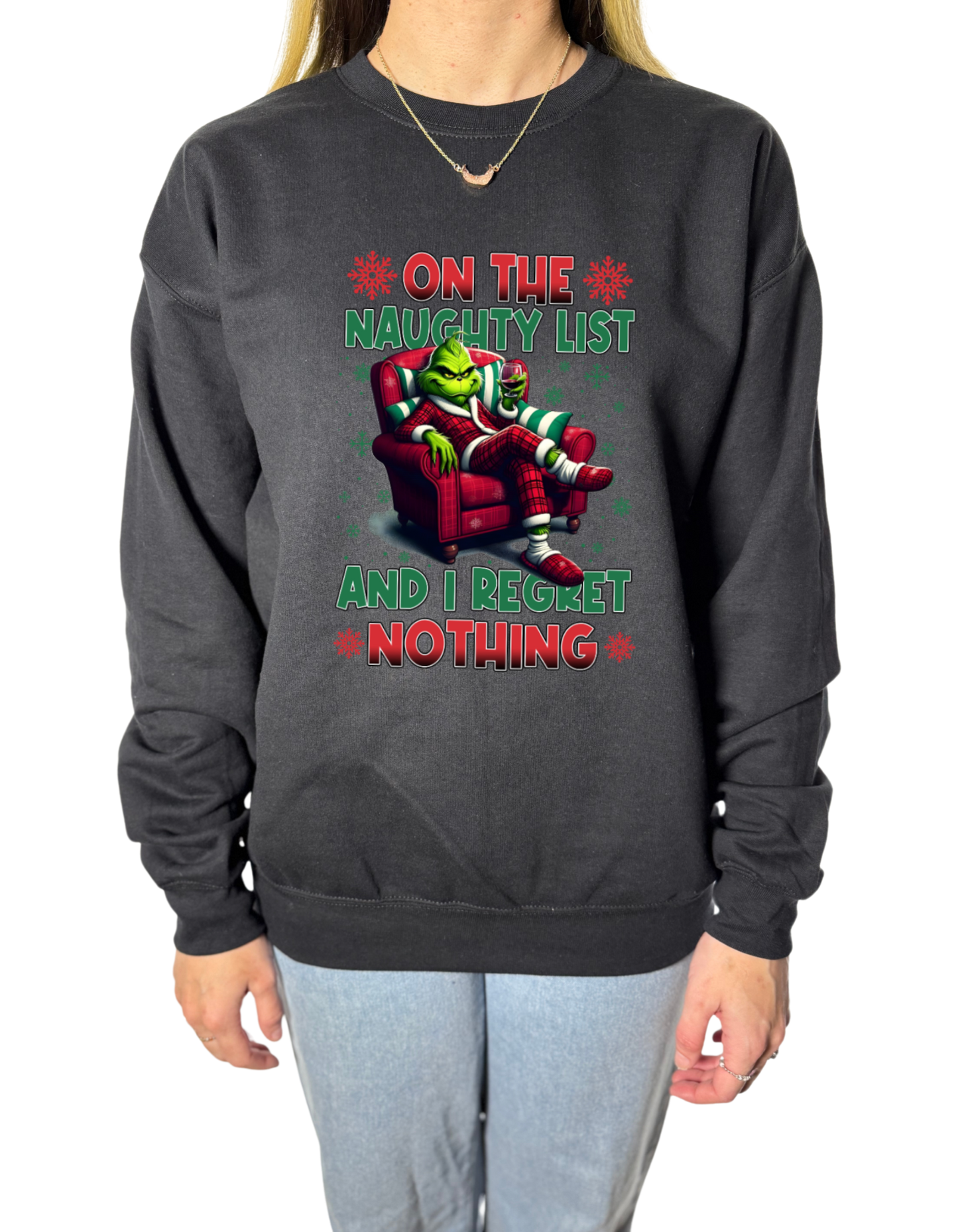 Naughty List Grinch Gildan Tops