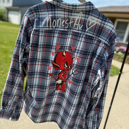 Honestav Devil Upthrift Flannel Size L/XL