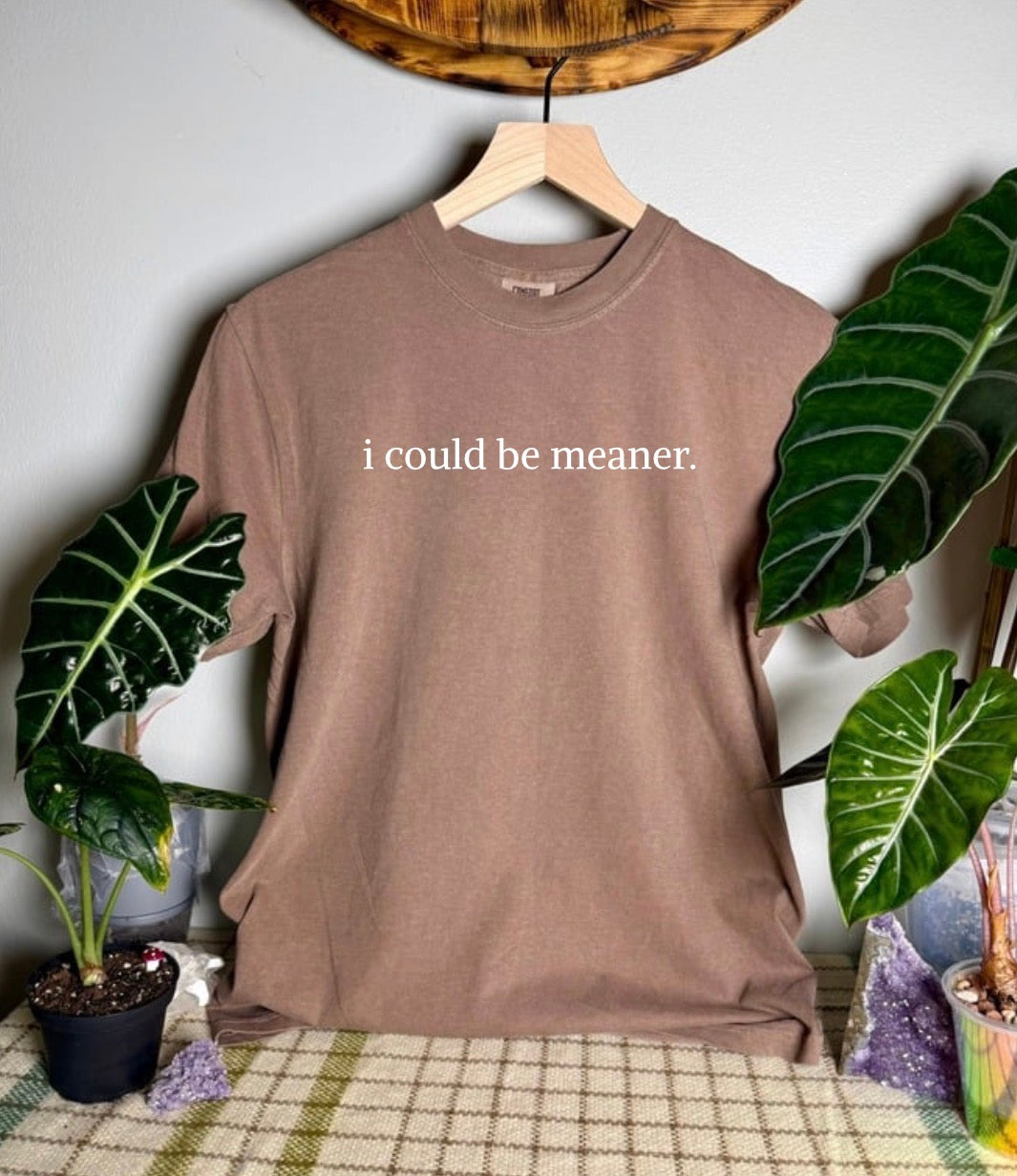 I Could Be Meaner Comfort Colors Tee