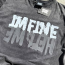 I’m Fine Help Me NSA Black Tee Size L