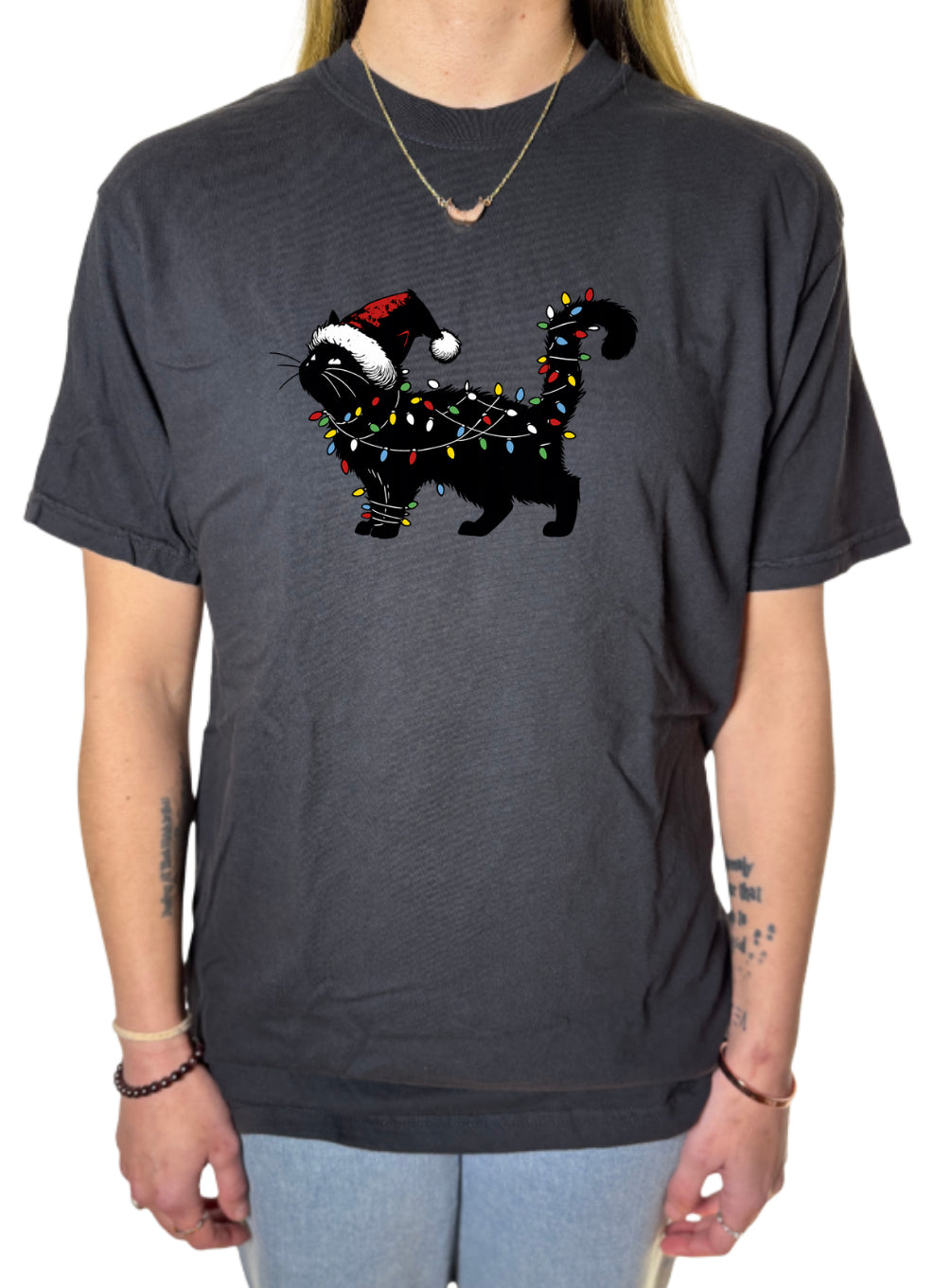 Holiday Cat Comfort Colors Tee