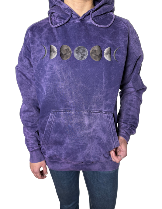 Moon Phase Vintage Wash Hoodie