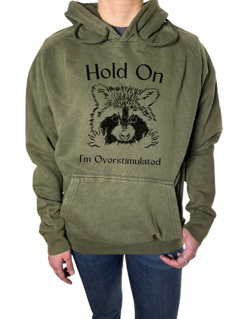 I’m Overstimulated Vintage Wash Hoodie