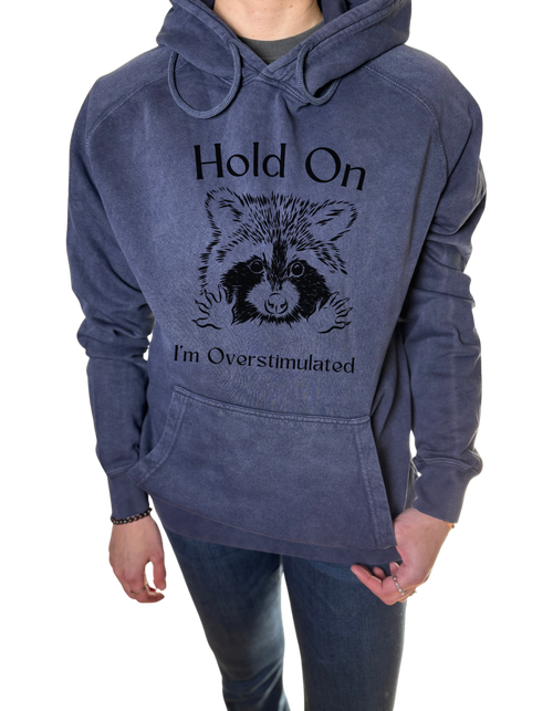 I’m Overstimulated Vintage Wash Hoodie