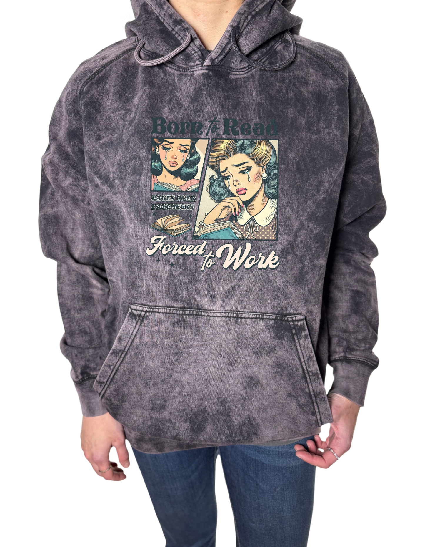 Born To Read Vintage Wash Hoodie