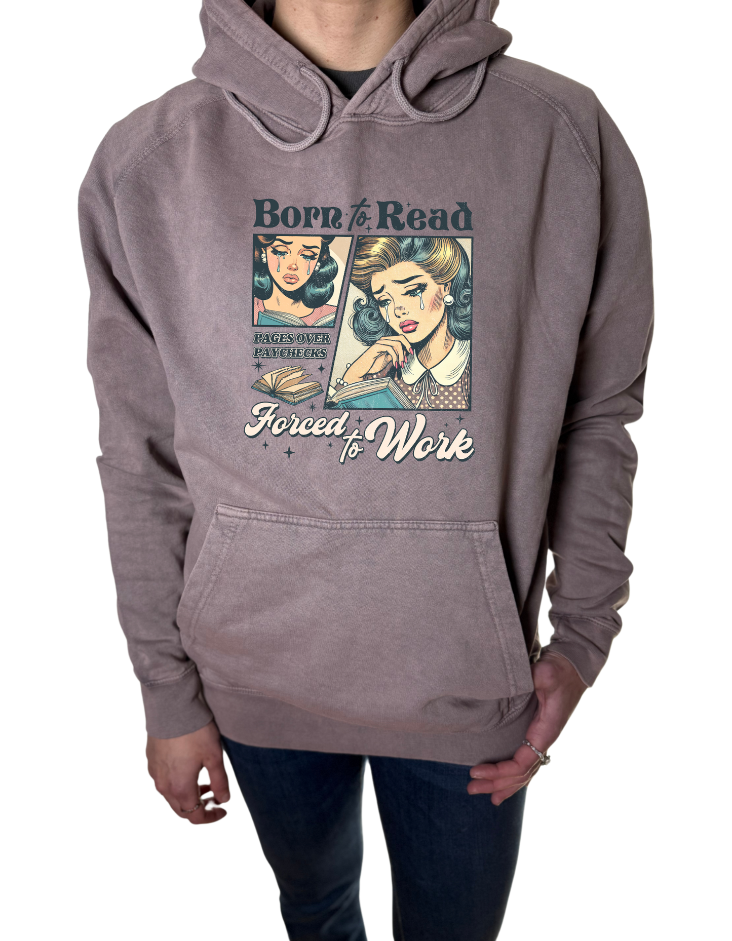 Born To Read Vintage Wash Hoodie
