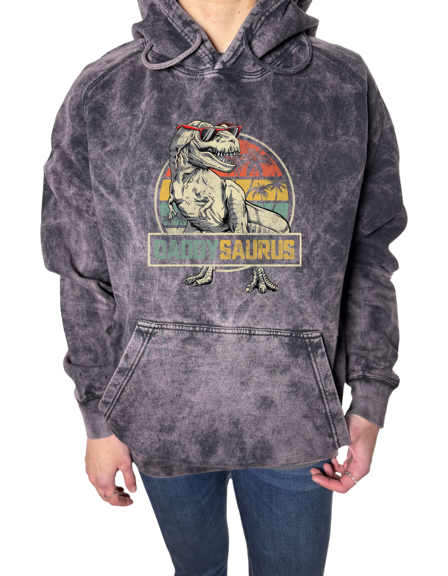 Daddysaurus Vintage Wash Hoodie